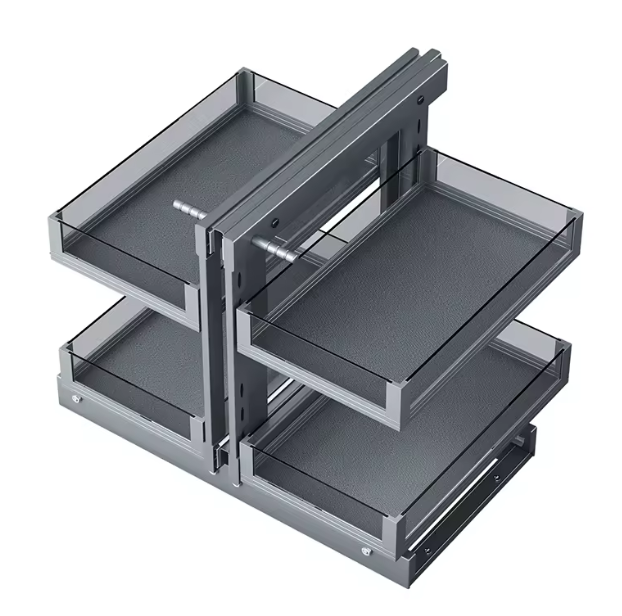 Këndore kuzhine me kosha xhami